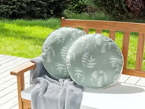 Set of 2 Outdoor Cushions ALASSIO Olive Green