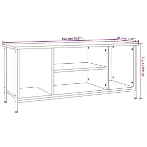 Berkfield TV Cabinet Brown Oak 102x35x45 cm Engineered Wood