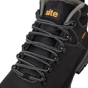 Site Bronzite Unisex Black & charcoal grey Safety boots, Size 8