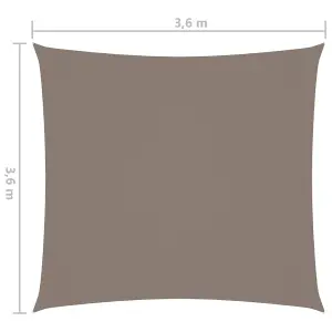 Berkfield Sunshade Sail Oxford Fabric Square 3.6x3.6 m Taupe