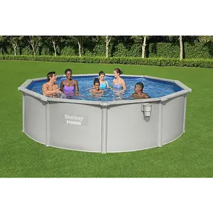 Bestway Hydrium 15ft x 48in Pool Set Above Ground Swimming Pool with Sand Filter Pump