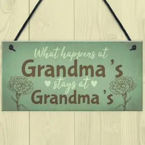 Red Ocean Grandma Gifts For Nan Nanny Hanging Plaque Garden Sign Kitchen Plaque Birthday Gift