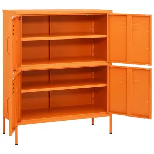 Berkfield Storage Cabinet Orange 80x35x101.5 cm Steel