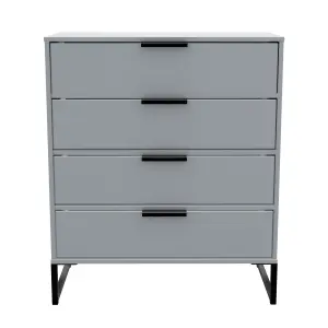 Madrid 4 Drawer Chest in Dusk Grey (Ready Assembled)