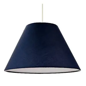 12 Midnight Blue Cotton Coolie Lampshade Suitable for Table Lamp or Pendant