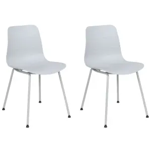 Set of 2 Dining Chairs LOOMIS Light Grey