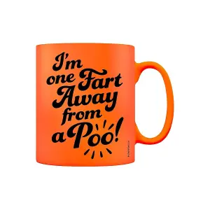 Grindstore Im One Fart Away From A Poo Mug Neon Orange/Black (One Size)