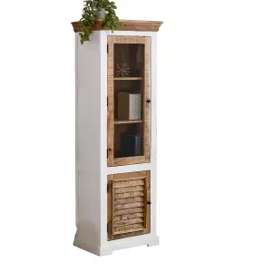 Breo Solid Mango Wood Bookcase - White