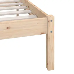 vidaXL Bed Frame Solid Wood Pine 120x200 cm