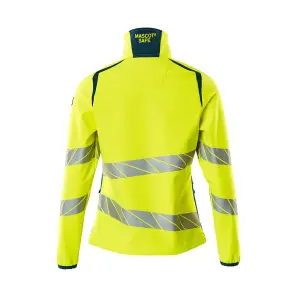 Mascot Accelerate Safe Ladies Fit Softshell Jacket (Hi-Vis Yellow/Dark Petroleum)  (X Small)