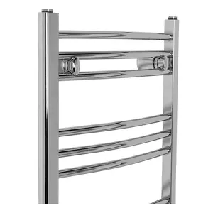 Right Radiators 750x495 mm Bathroom Curved Heated Towel Rail Radiator Warmer Ladder Chrome