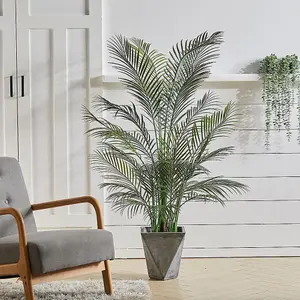 Artificial Palm Tree Indoor Decorative Plant in Black Pot 160 cm