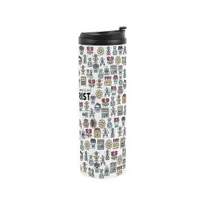 Florist Travel Mug - Novelty Trades Gift Stainless Steel Vacuum-Sealed Double-Walled Hot/Cold Drinks Travel Flask