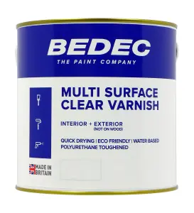 Bedec Multi Surface Clear Varnish - Gloss 1 Litre