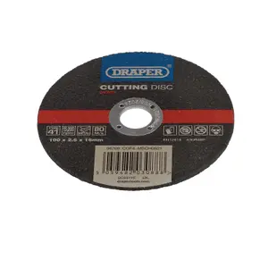 Draper  Metal Cutting Disc, 100 x 2.5 x 16mm 94769