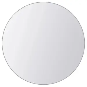 Berkfield 8 pcs Mirror Tiles Round Glass