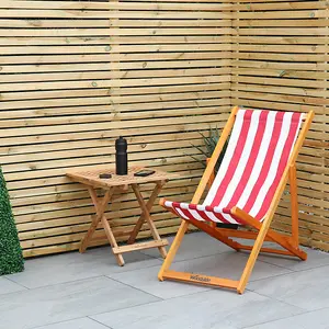 Woodside Beach Chair RED/WHITE