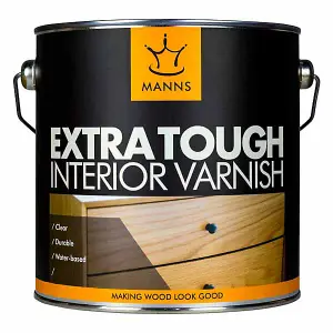 Manns Extra Tough Interior Varnish Satin 2.5Ltr