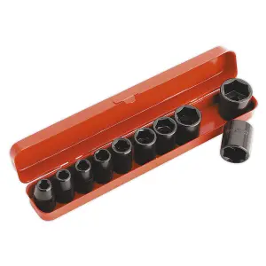 Sealey Impact Socket Set 10pc 1/2"Sq Drive Metric AK56/11M