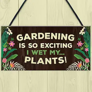 Red Ocean Gardening Gifts Funny Garden Sign Gift For Her Garden Shed Summer House Plaque