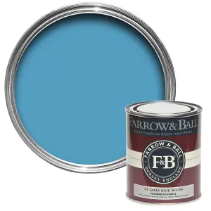 Farrow & Ball Modern St Giles Blue No.280 Eggshell Paint, 750ml