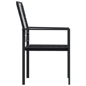 Berkfield Garden Chairs 2 pcs PVC Rattan Black