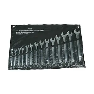 14 Piece Combination Spanner Set 8mm 24mm Chrome Vanadium Kit Garage Tool