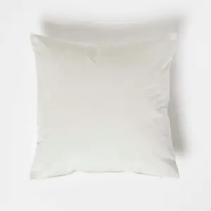 Homescapes Cream Velvet Cushion, 45 x 45 cm