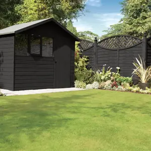 Ronseal Fence Life Plus Tudor black oak Matt Exterior Wood paint, 9L Tub