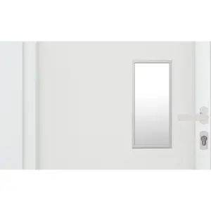 Fortia Kilifi Frosted Glazed White LH External Front Door set, (H)2085mm (W)920mm