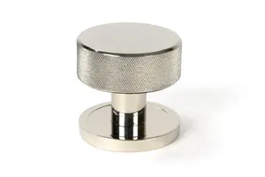 From The Anvil Polished Nickel Brompton Mortice/Rim Knob Set (Plain)