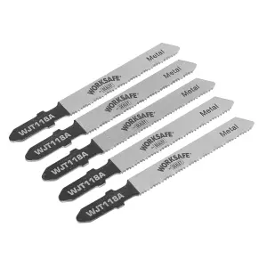 Sealey Jigsaw Blade Metal 55mm 21 TPI Wavy Set Teeth - Pack of 5 Pieces WJT118A