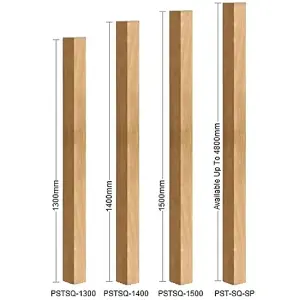 Oak Spindle Blank 32mm x 32mm x 900mm - 16 Pack UK Manufactured Traditional Products Ltd