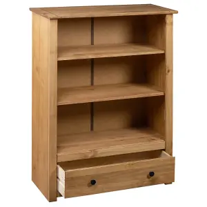 Berkfield Bookcase 80x35x110 cm Solid Pine Wood Panama Range