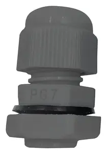 PRO ELEC - Nylon Cable Gland, PG11, 5-10mm Cable Range, Grey, IP68