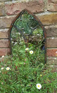 Leavesdon Arched Window Mirror for Home or Garden 40cm tall