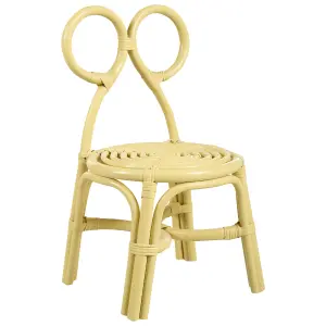 Rattan Kids Chair Yellow MIRTIA