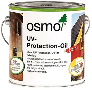 Osmo UV Protection Oil Extra - Clear - Satin with Film Protection - 2.5 Litre