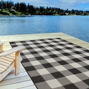 Ecology Collection Outdoor Rugs in Black  700BL