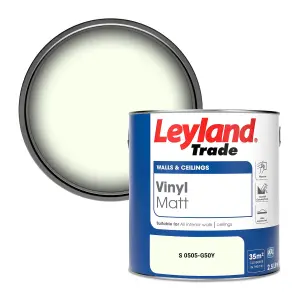 Leyland Trade Vinyl Matt Walls & Ceilings Emulsion Paint (S 0505-G50Y) 2.5L