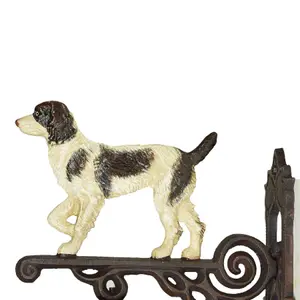 Springer Spaniel Dog Bell Cast Iron Sign Plaque Door Wall Fence Gate Post House