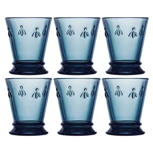 La Rochere Bee Blue Tumbler 260ml Set Of 6