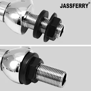 JASSFERRY Victorian Pair of Bathroom Basin Pillar Taps 1/4 Turn Crosshead Polished Chrome 1/2"