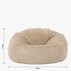 icon Kingston Classic Corduroy Bean Bag & Pouffe Natural Bean Bag Chair