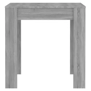 Gille Dining Table 140 x 74.5 x 76 cm Engineered Wood High Gloss White / Grey Sonoma