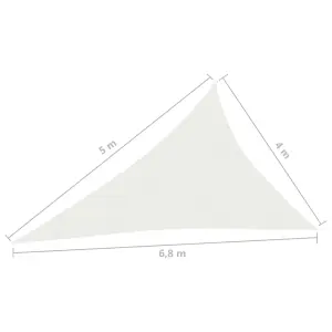 Berkfield Sunshade Sail 160 g/m2 White 4x5x6.8 m HDPE