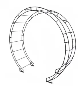 Round Arch (Including Ground Spikes) Bare Metal - Ready to Rust - Steel - L228.6 x W238.8 x H66 cm