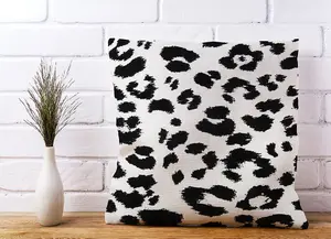 Black Leopard Print Cushions 45cm x 45cm