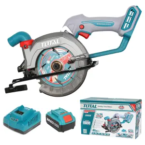 Total Li-Ion 20VCircular Saw 140mm - (with Battery & Charger) - TSLI14021