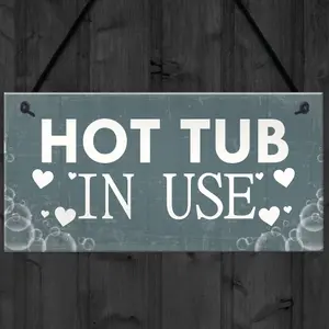 Red Ocean HOT TUB SIGN Hanging Plaque Garden Sign Summer House Plaque Shed Sign Friendship Gift